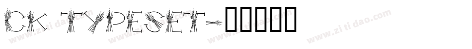 CK Typeset字体转换